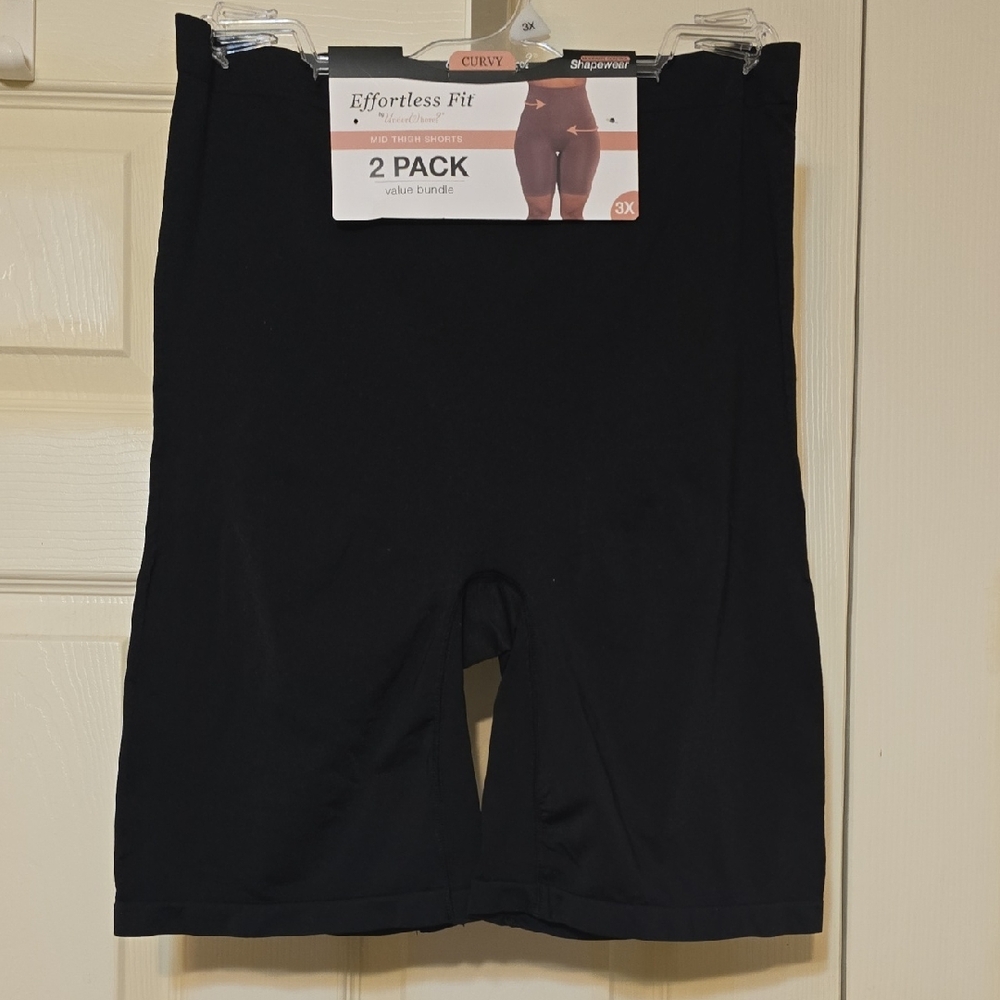 Effortless Fit Black Shapewear Shorts 2 Pack